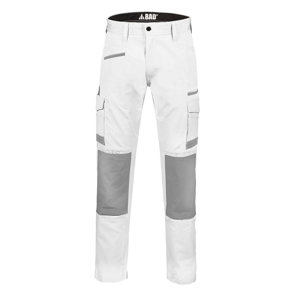 BAD ATTITUDE™ SLIM FIT WHITE PAINTERS WORK PANTS | SHOP NOW