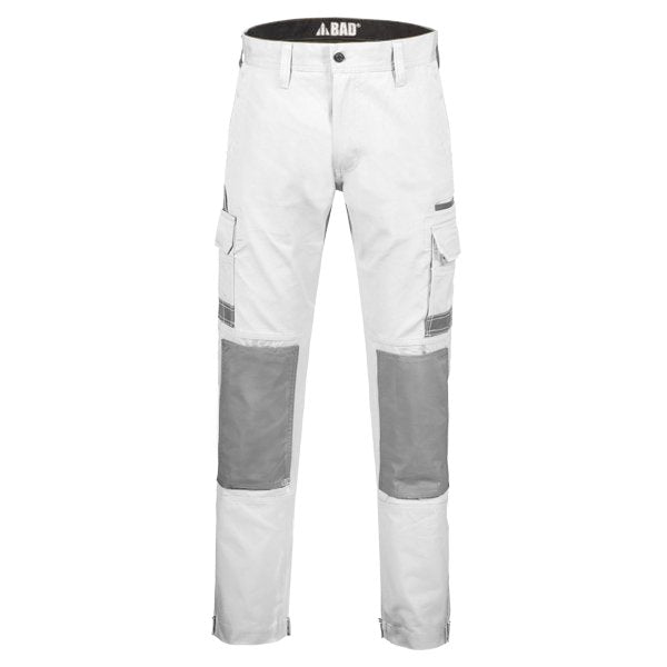 BAD ATTITUDE™ SLIM FIT WHITE PAINTERS WORK PANTS - BAD WORKWEAR