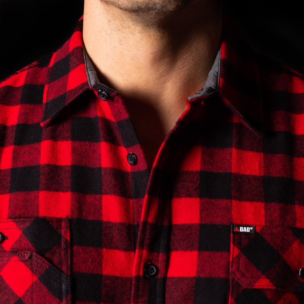 BAD® FLANNELETTE CHECK L/S SHIRT - BAD WORKWEAR