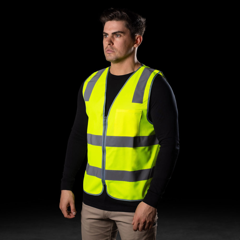 BAD® HI-VIS DAY/NIGHT ZIP SAFETY VEST - BAD WORKWEAR