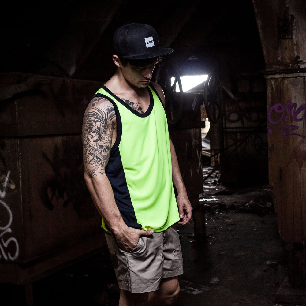 BAD® HI-VIS SINGLET - BAD WORKWEAR