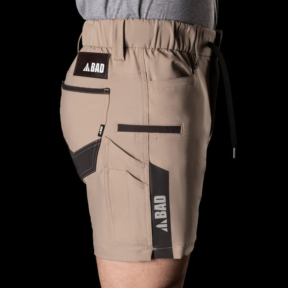 BAD NEXT™ WATERPROOF ELASTIC WAIST SHORT SHORTS - BAD WORKWEAR