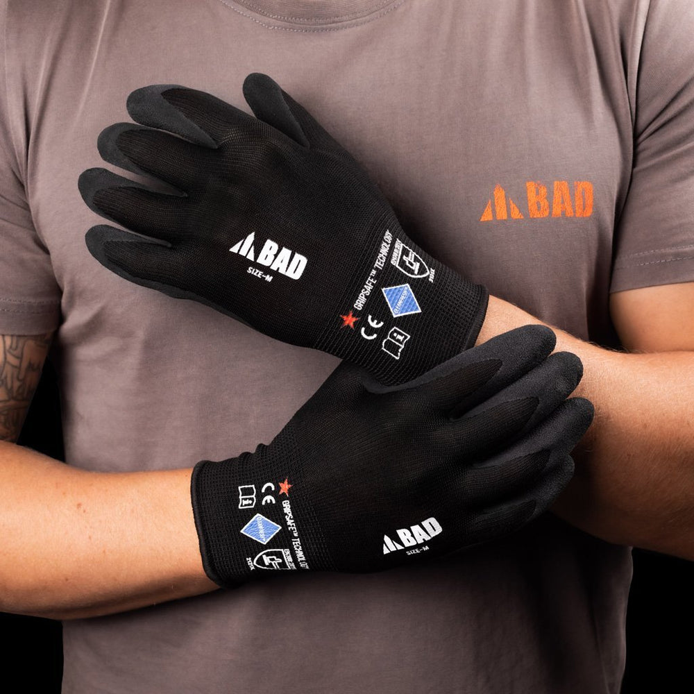 BAD STEALTH™ NITRILE GRIPSAFE WORK GLOVES - BAD WORKWEAR