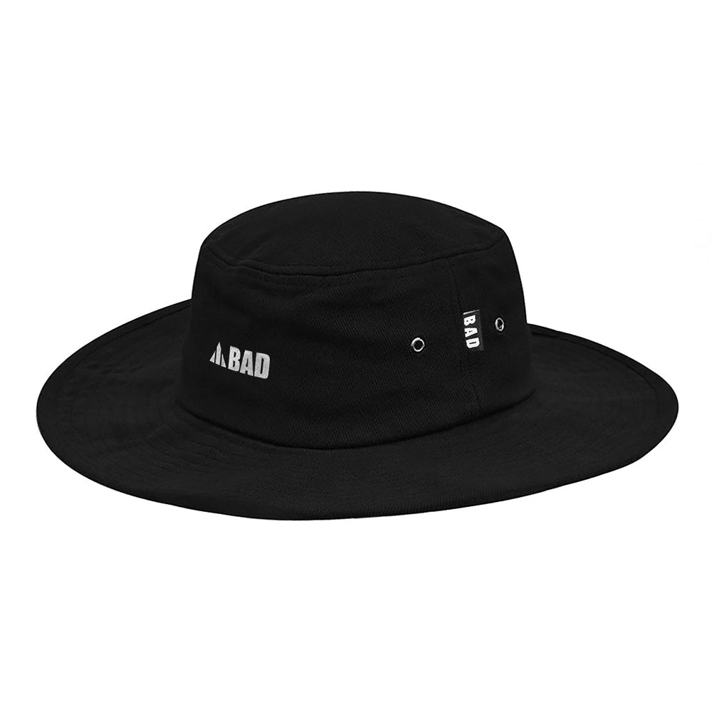 BAD SUN PROTECTION WIDE BRIM BLACK HAT - BAD WORKWEAR