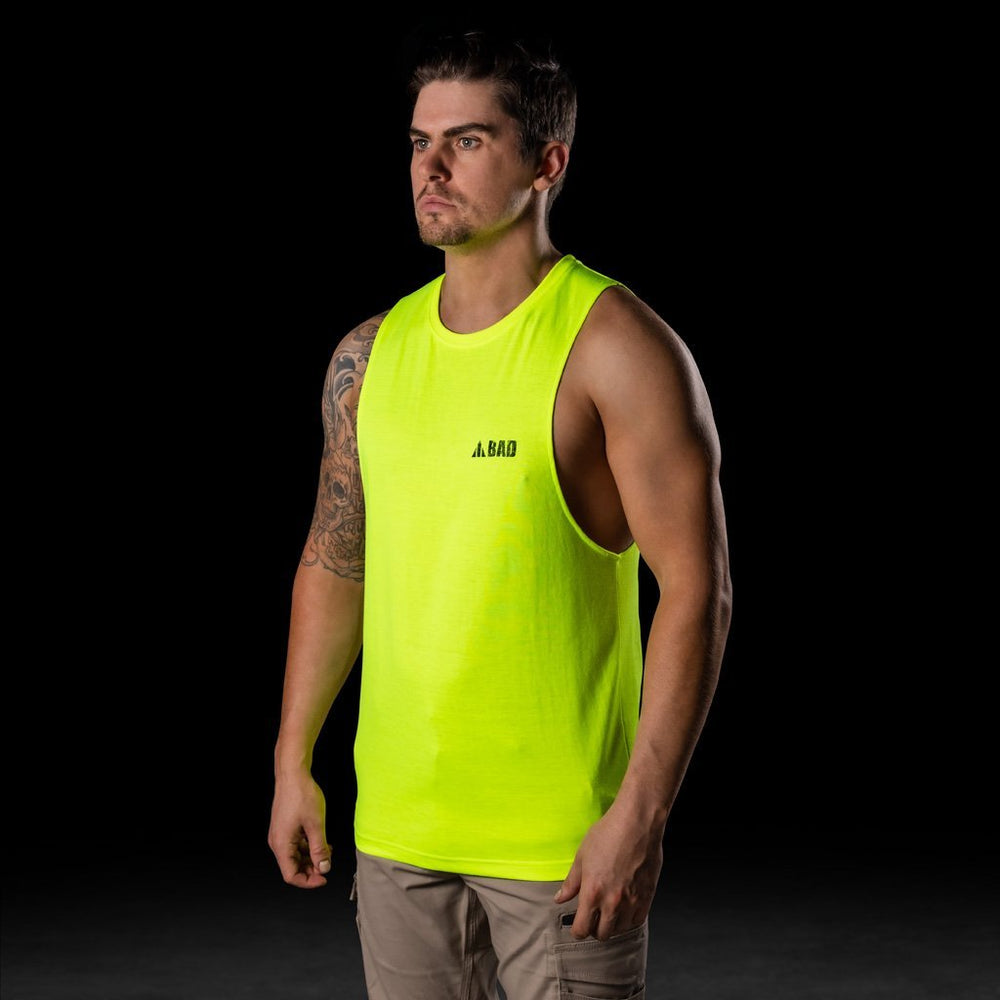 BAD® TRADEMARK HI-VIS SINGLET - BAD WORKWEAR