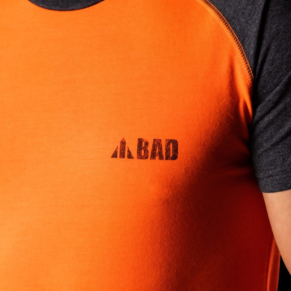 BAD® TRADEMARK RAGLAN HI-VIS S/S T-SHIRT - BAD WORKWEAR