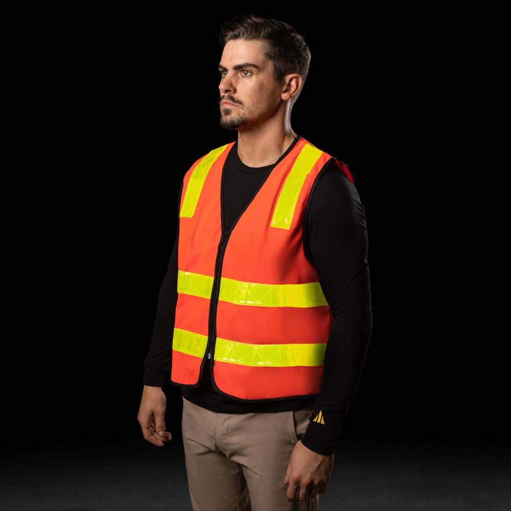 BAD VIC ROADS HI-VIS DAY/NIGHT ZIP SAFETY VEST - BAD WORKWEAR