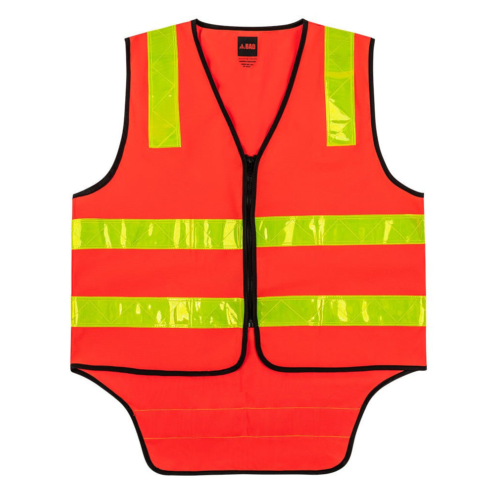 BAD VIC ROADS HI-VIS DAY/NIGHT ZIP SAFETY VEST