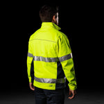 BAD WATERPROOF HI-VIS SOFTSHELL JACKET WITH 3M TAPE - BAD WORKWEAR