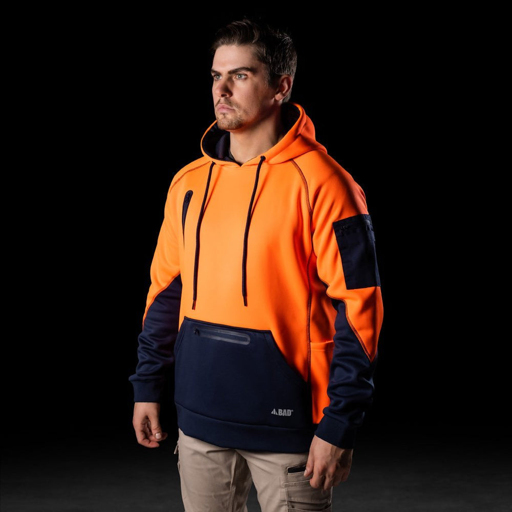 BAD WATERPROOF RAIN-DEFEND™ HI-VIS FLEECE HOODIE - BAD WORKWEAR