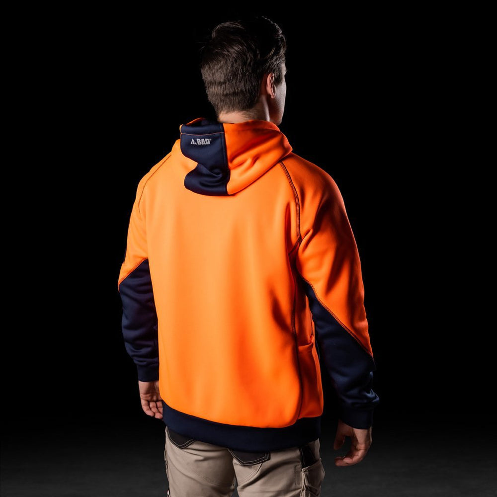 BAD WATERPROOF RAIN-DEFEND™ HI-VIS FLEECE HOODIE - BAD WORKWEAR