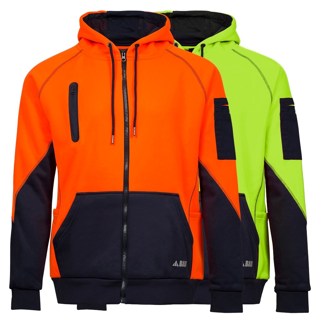 WATERPROOF HI VIS FLEECE FULL ZIP HOODIE | RAIN-DEFEND ™