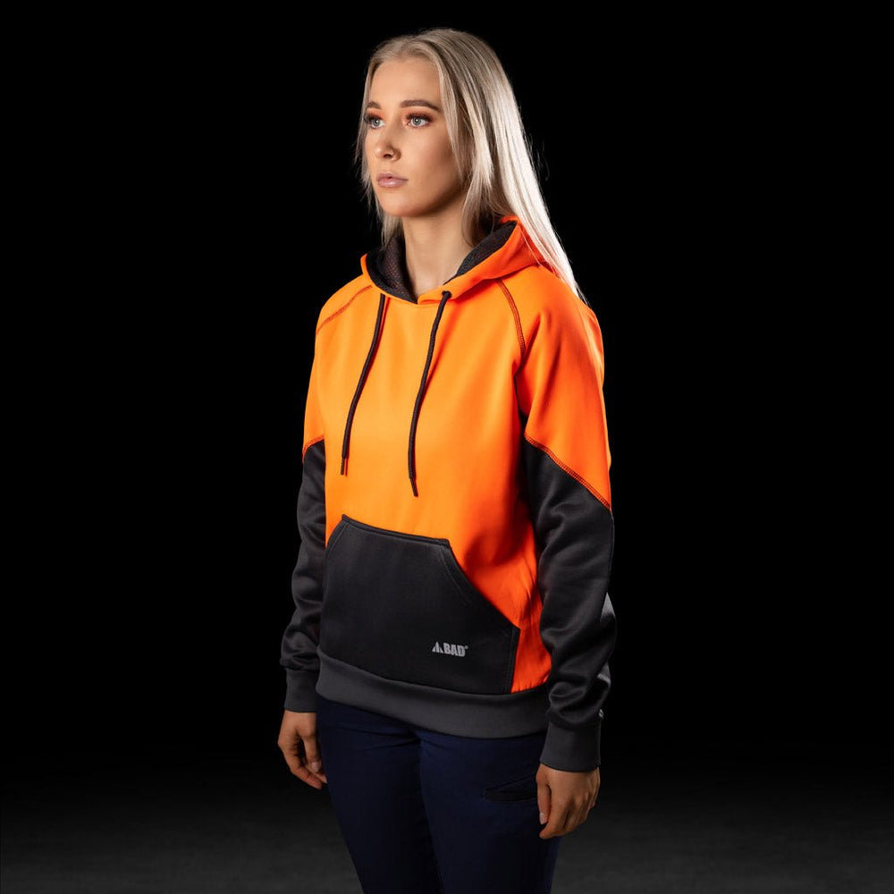 BAD WOMENS ESSENTIAL™ HI-VIS FLEECE HOODIE - BAD WORKWEAR