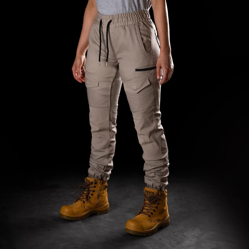 Women Cargo Combat Work Trousers Black Ladies Cotton Lightweight