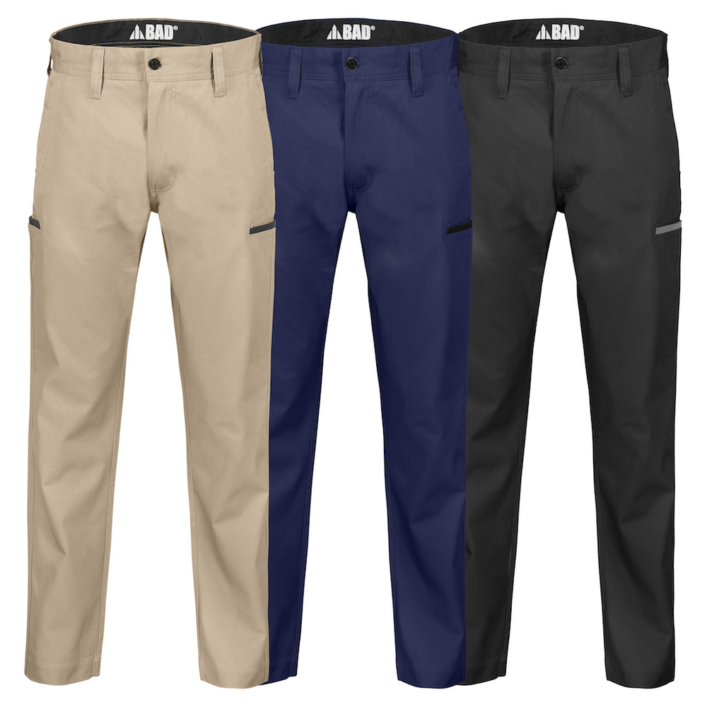 Work Pants, Premium Side Elastic - with Dome Closure - SAS40301 BC Textile  Innovations - Men Work Pants, Work Pants Men
