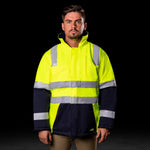 WATERPROOF HI-VIS PARKA JACKET WITH 3M TAPE - BAD WORKWEAR